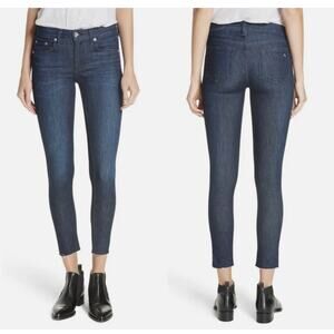 Rag & Bone Jean Skinny Leg Tonal River Dark Blue Wash Womens 27 Old Money Luxury